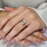 Emerald Cut Hidden Halo Engagement Ring, Stacey Image