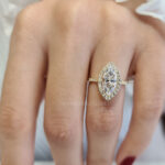 Marquise Halo Engagement Ring, Anastacia Image