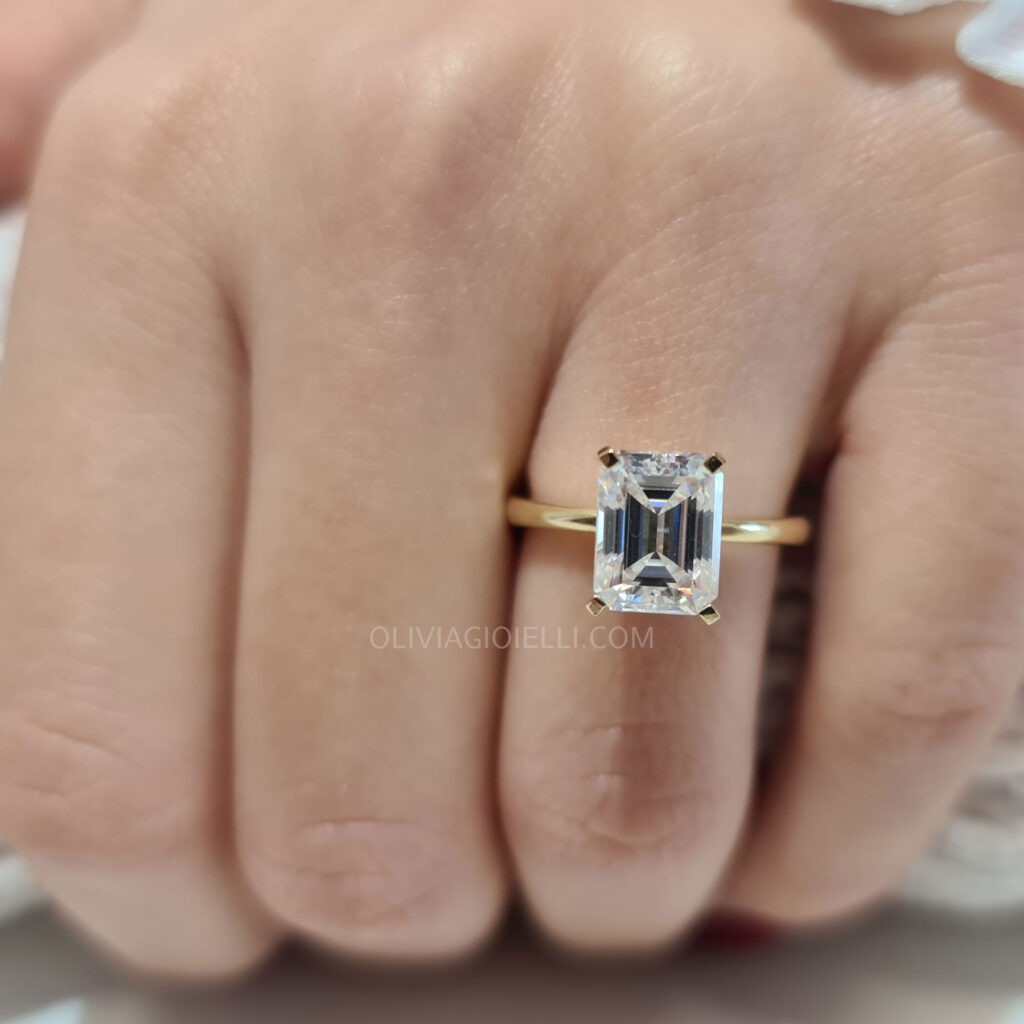 3-carat Emerald Cut Solitaire Diamond Ring