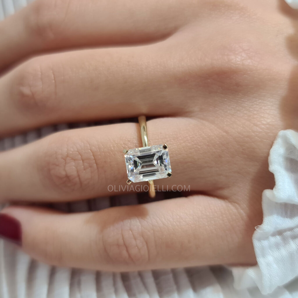 natalie ring - 3 carat oval lab grown diamond engagement ring - solita – J  Hollywood Designs