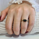Natural Black Opal Engagement Ring Image