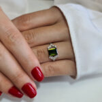 Emerald Cut Tourmaline Engagement Ring - Fernanda Image