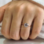 Rose Gold Solitaire Engagement Ring Image