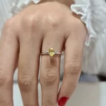 Natural Yellow Sapphire Engagement Ring - 18k Gold - Alexandra Image